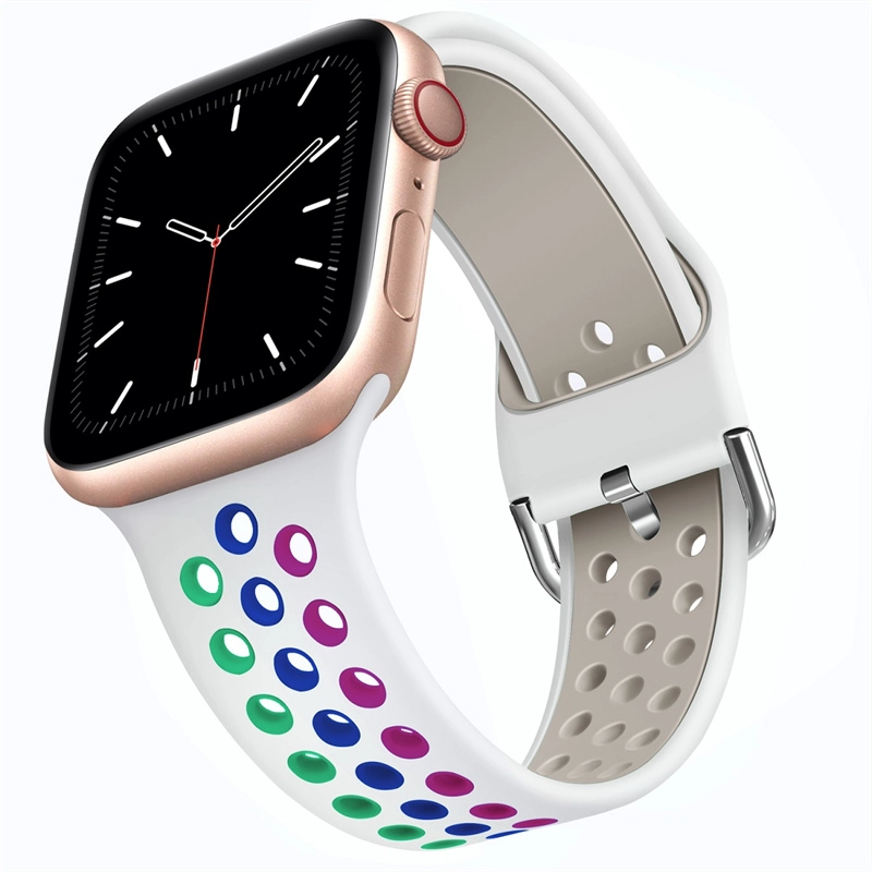 CBIW290 Dual Color Sport Silikon Silikon Pasek dla Apple Watch Ultra 49mm Series 8/7/6/5/4/3
