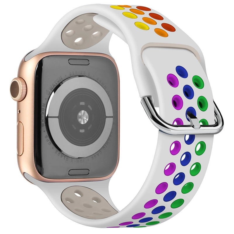 CBIW290 Dual Color Sport Silikon Silikon Pasek dla Apple Watch Ultra 49mm Series 8/7/6/5/4/3