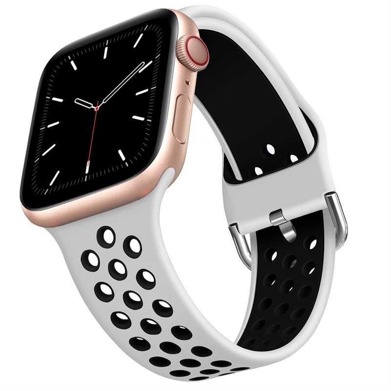 CBIW290 Dual Color Sport Silikon Silikon Pasek dla Apple Watch Ultra 49mm Series 8/7/6/5/4/3