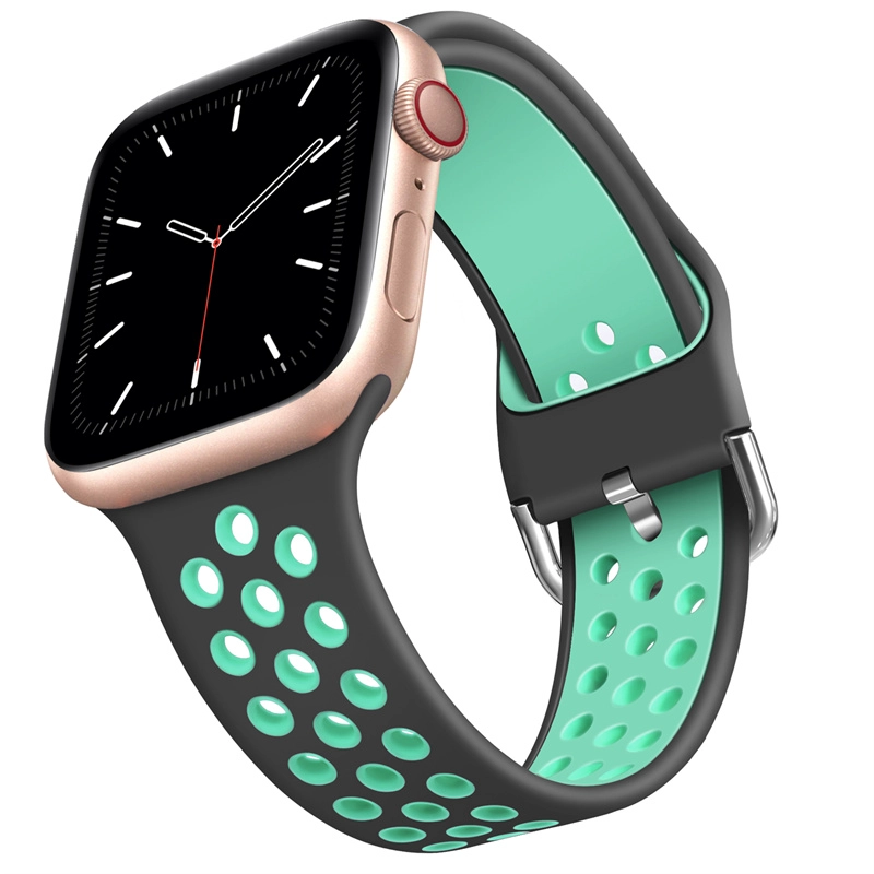 CBIW290 Dual Color Sport Silikon Silikon Pasek dla Apple Watch Ultra 49mm Series 8/7/6/5/4/3