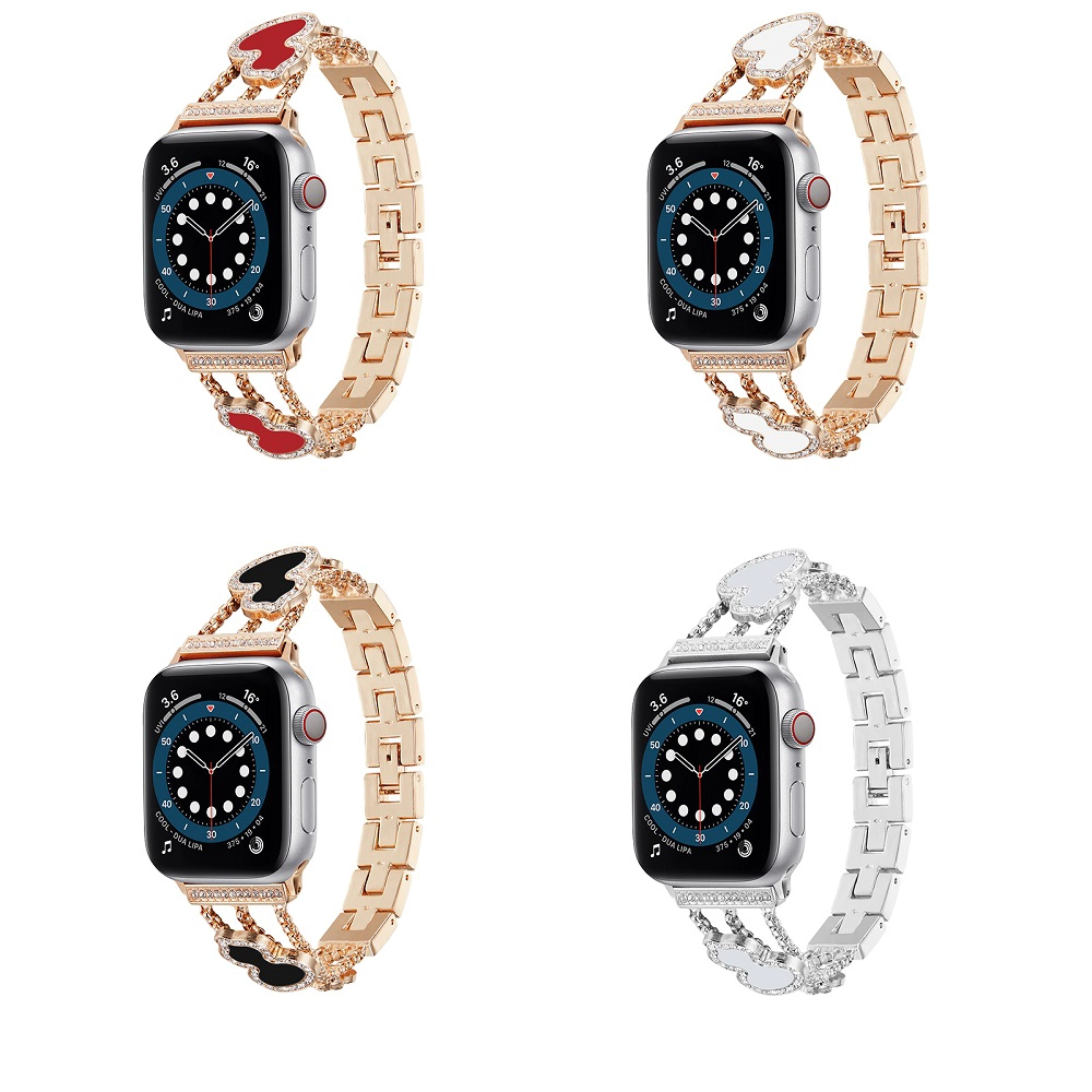 CBIW298 Роскошные бриллианты Rhinestone Brintband Band Metal Brap для Apple Watch