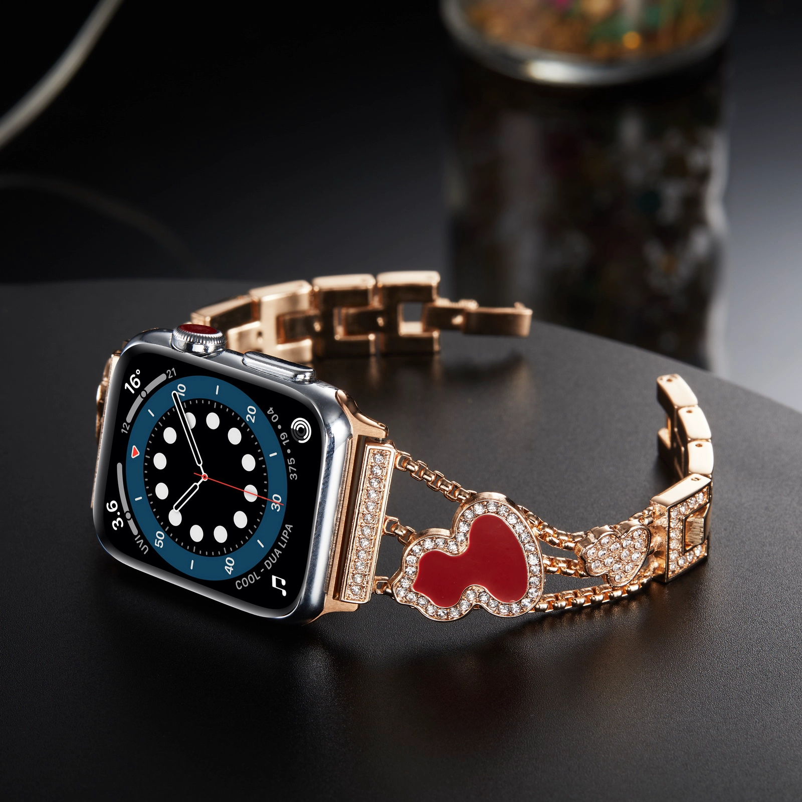 CBIW298 Роскошные бриллианты Rhinestone Brintband Band Metal Brap для Apple Watch