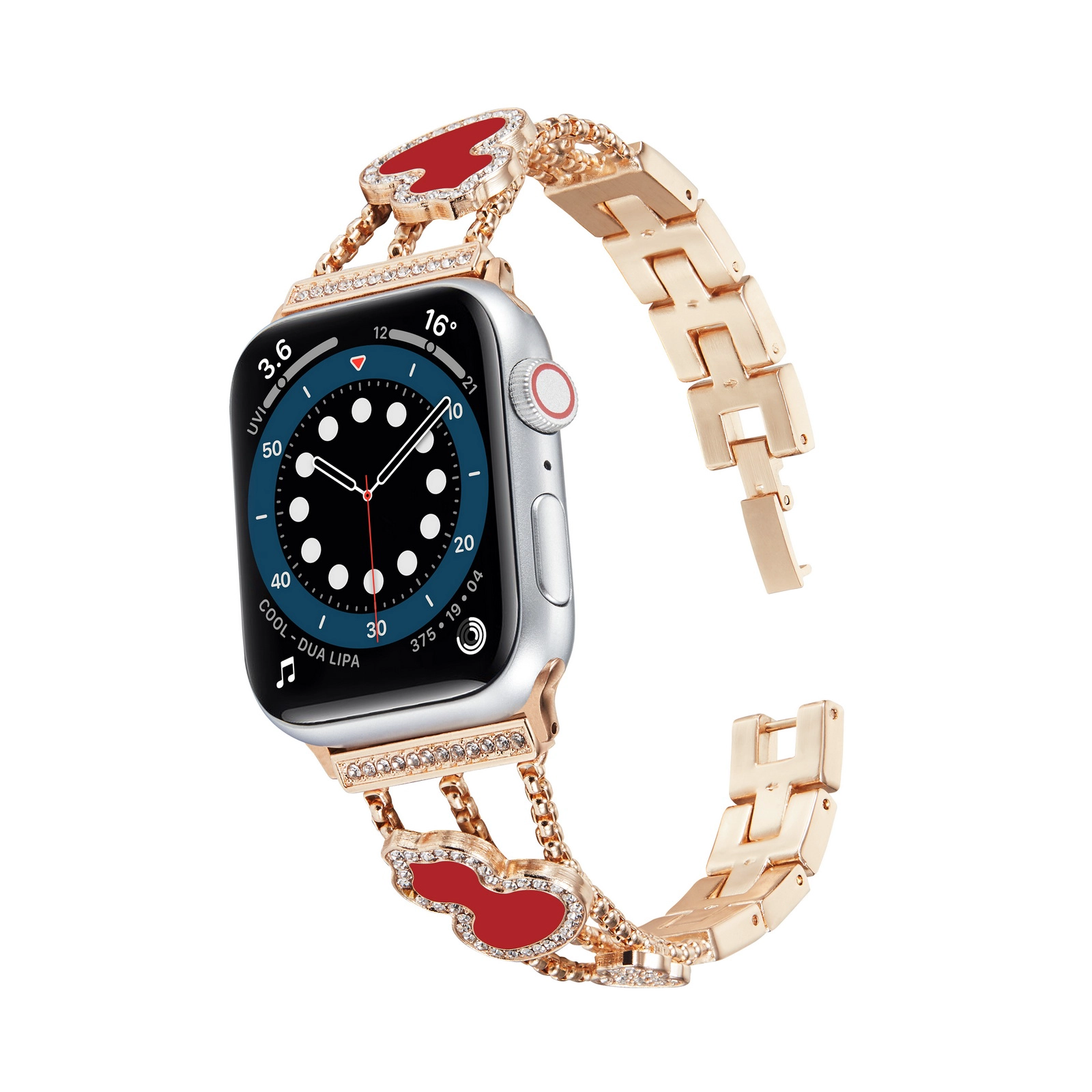 CBIW298 Роскошные бриллианты Rhinestone Brintband Band Metal Brap для Apple Watch