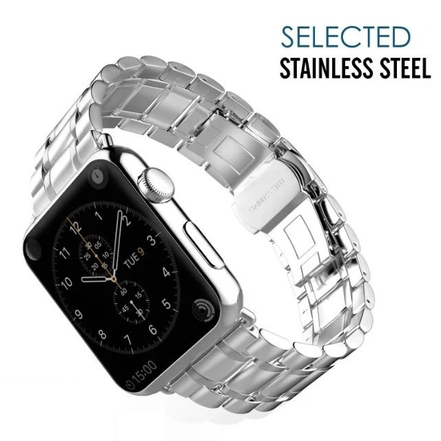 CBIW306 Premium Solid Stainless Steel Metal Replacement Band with Butterfly Buckle
