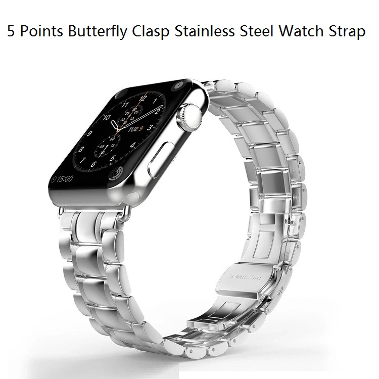 CBIW306 Premium Solid Stainless Steel Metal Replacement Band with Butterfly Buckle