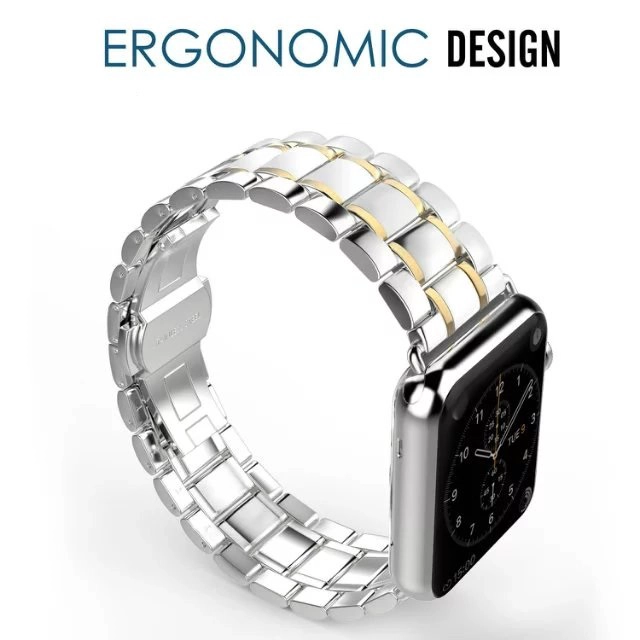 Pulsera CBIW307 iWatch Metal Link con cierre desplegable doble mariposa