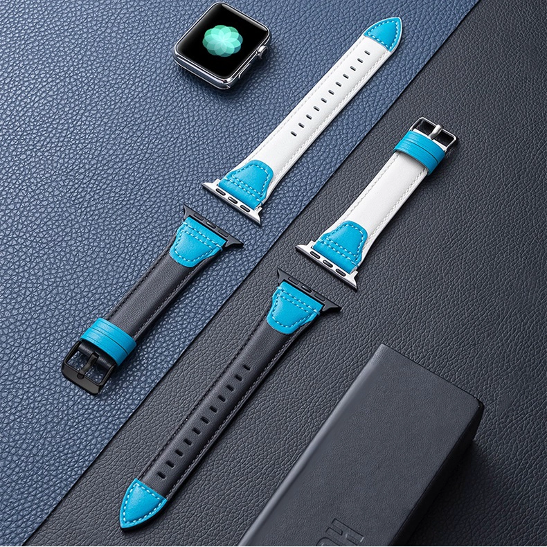 CBIW405 Натуральная кожаная замена монтажного ремня для Apple Watch SE серии 6 5 4 3 2 1