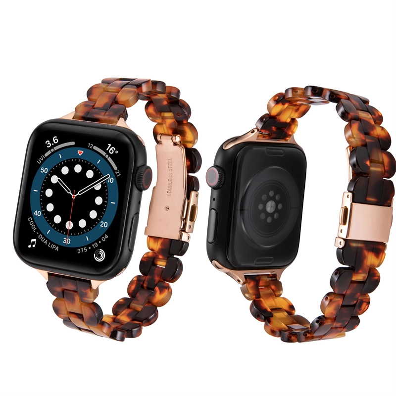 CBIW406 Ince Moda Reçine Watchband Apple Watch Series için 6 SE 5 4 3 2 1