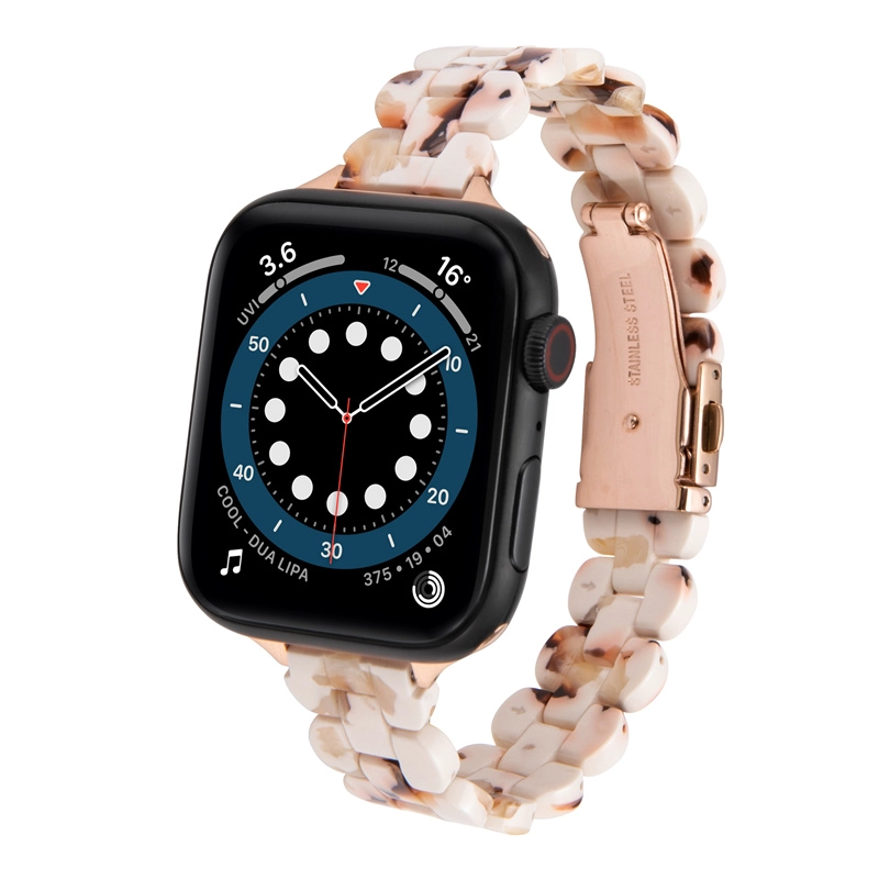 CBIW406 Ince Moda Reçine Watchband Apple Watch Series için 6 SE 5 4 3 2 1