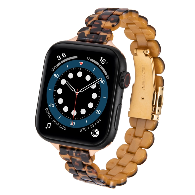 CBIW406 Ince Moda Reçine Watchband Apple Watch Series için 6 SE 5 4 3 2 1
