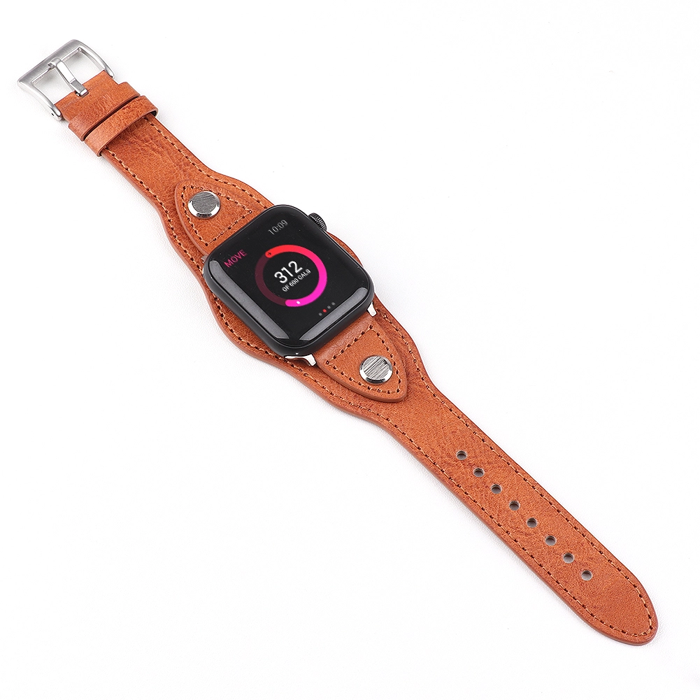 CBIW415 Designer New Luxury Genuine Leather Watch Belt For Apple Watch Strap 38mm 40mm 42mm 44mm