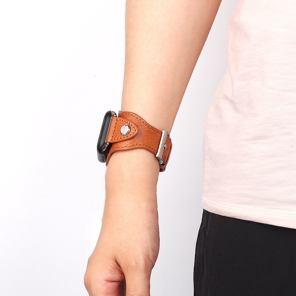 CBIW415 Designer New Luxury Genuine Leather Watch Belt For Apple Watch Strap 38mm 40mm 42mm 44mm