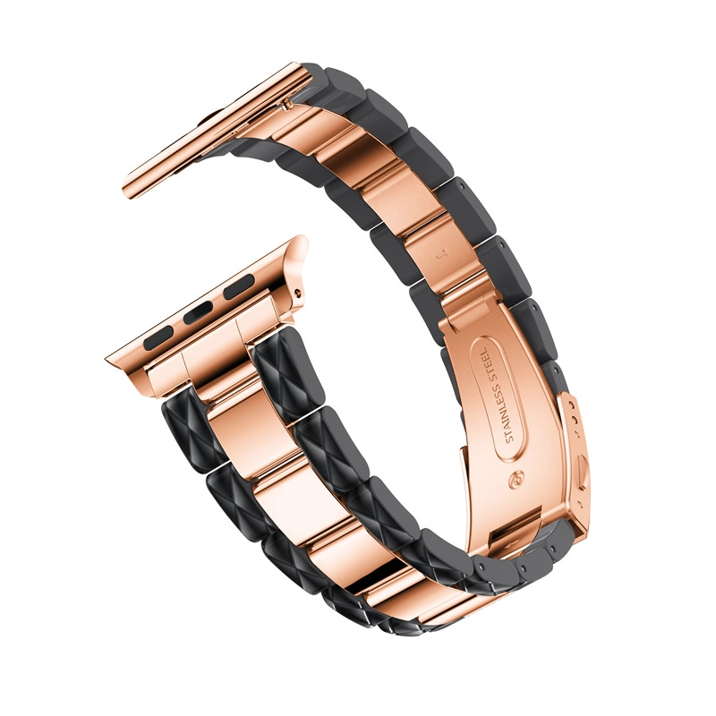 Cinturino per orologio in acciaio inossidabile di acetato di lusso CBIW42 per Apple Watch