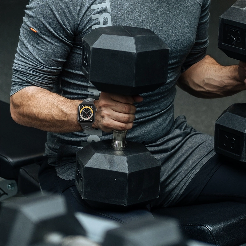 Apple Watch Ultra 49mm Serisi 8/7/5/4/3 için CBIW421 Çift Renkli Silikon Akıllı İzleme Bandı