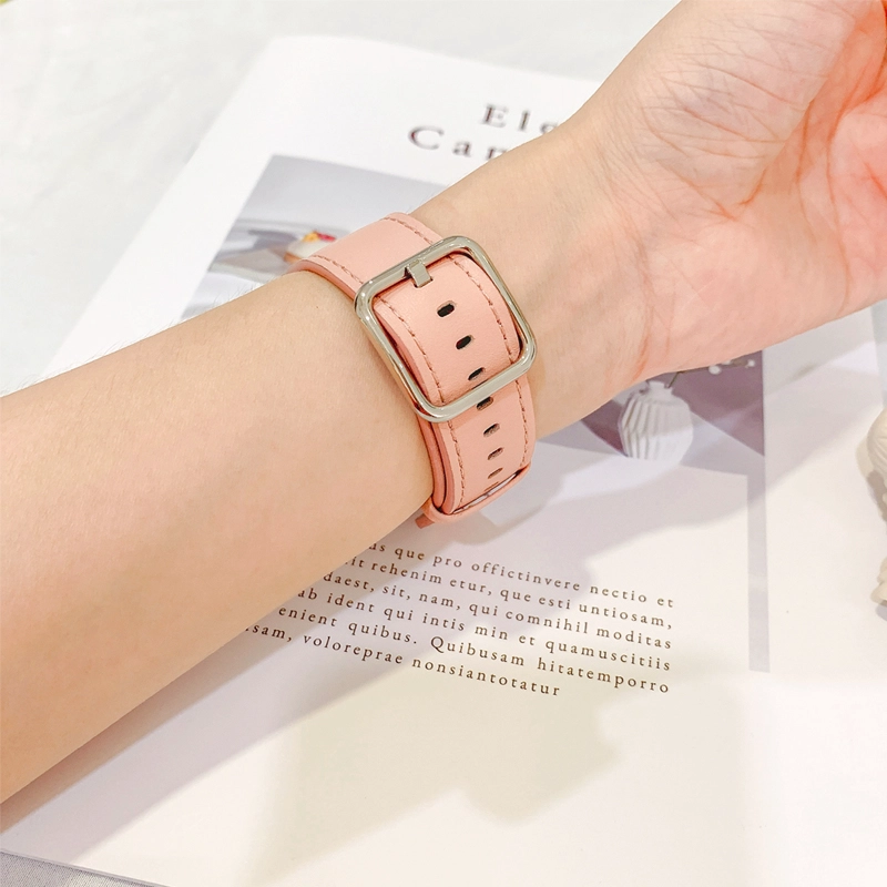 CBIW422 Charm Натуральная кожаный ремешок для Apple Watch Britband Series 5 6 3 4
