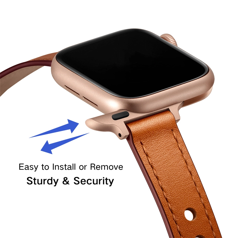 CBIW439 BANDA AJUSTABLE BANDA DE CIERTAS GENUINAS CORTEMAS DE REEMPLAZO PARA EL RELOJ DE Apple SE 7 6 5 4 3 2 1