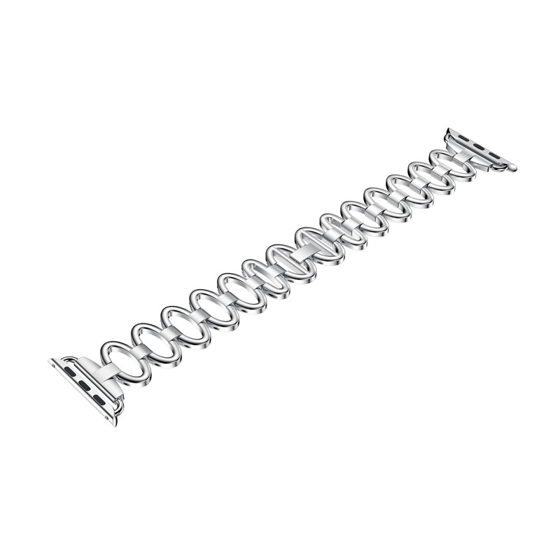 CBIW44 Oval en forma de banda de reloj de acero inoxidable para Apple Watch