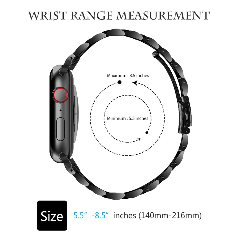 CBIW443 New Design Slim Smartwatch Metal Stainless Steel Strap For Apple Watch Band Series 7 6 5 4 3 2 1