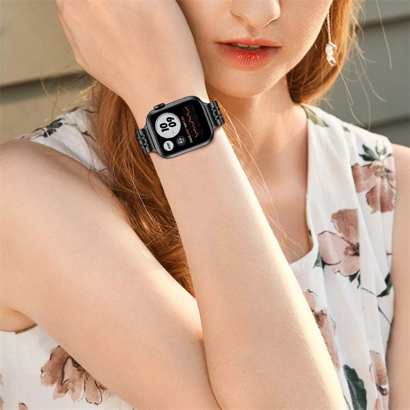 CBIW443 New Design Slim Smartwatch Metal Stainless Steel Strap For Apple Watch Band Series 7 6 5 4 3 2 1