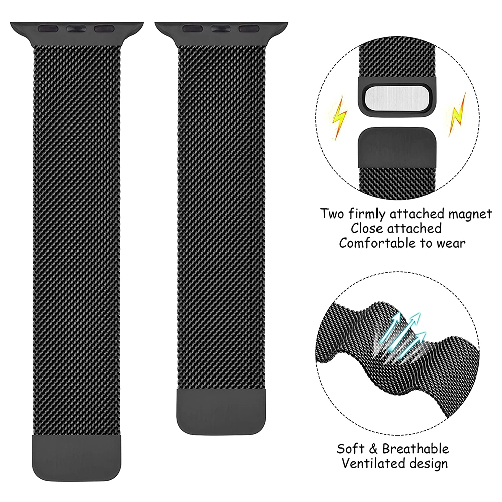 CBIW445 cinturino per cinturino in acciaio inox mesh milanese per orologio per Apple 38mm 42mm 44mm 40mm 41mm 45mm