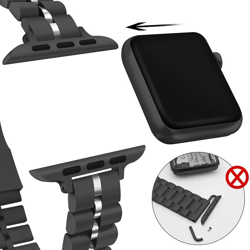 CBIW446 Chain Bracelet Stainless Steel Metal Watch Band Strap For iWatch
