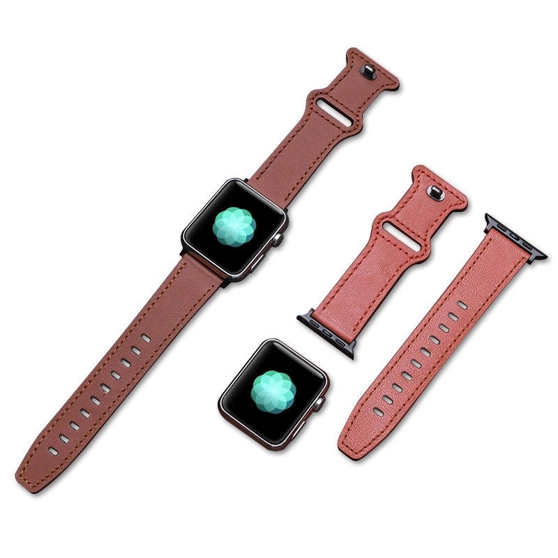 CBIW447 Moda Correas de reloj de cuero genuino para Apple Watch Series 7 Bands Strap para iWatch 41mm 45mm 38mm 40mm 42mm 44mm