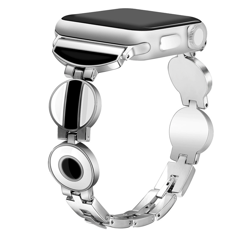 CBIW45 Fashion Circular Link Metal Watch Strap For Apple Watch Band