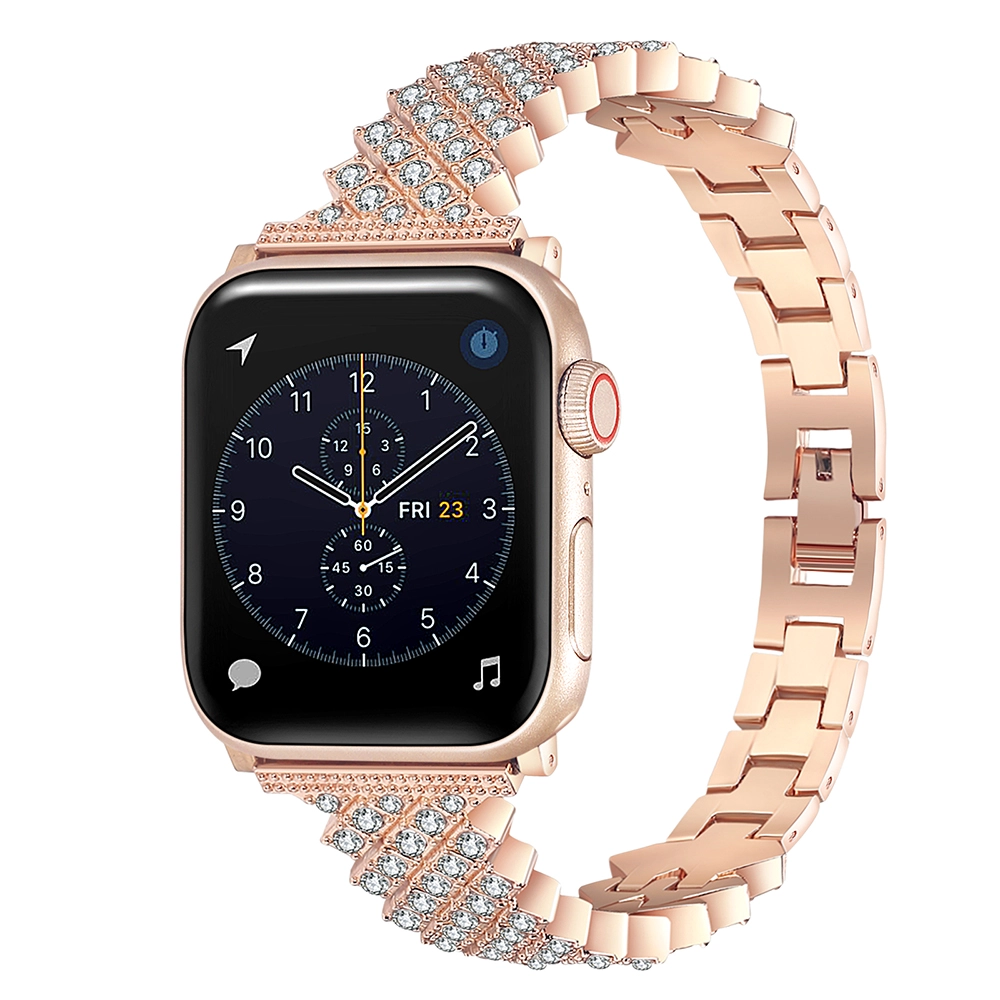 CBIW454 Trendybay Charm Bling Diamond Replacement Metal Strap For Apple Watch Band 41mm 45mm 42mm 38mm 40mm 44mm