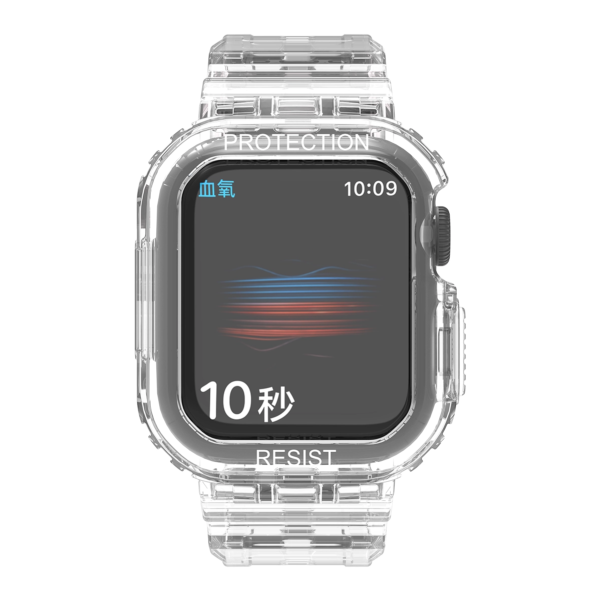 CBIW456 Transparent Clear TPU Watch Band Correa para la serie de relojes Apple 7 45mm 41mm