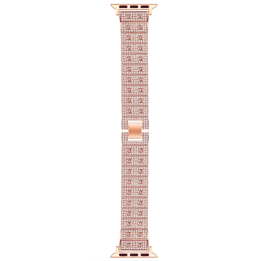 CBIW459 Apple Watch Serisi için Rhinestone Metal Bantları 6 5 4 3 Akıllı İzle Sapanlar Metal Çerçeve