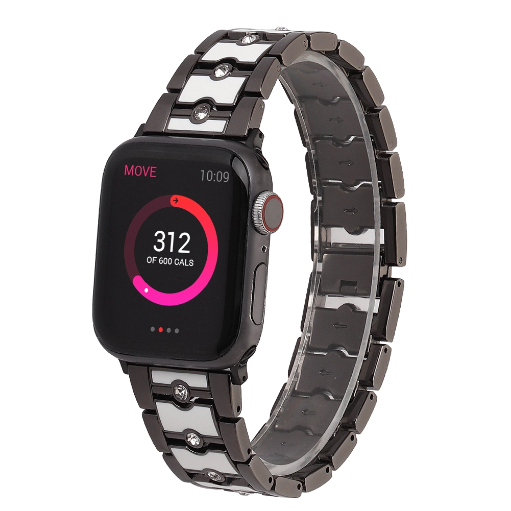 CBIW460 Correa de reloj de metal de aleación de doble color para Apple Watch 38/40/41 mm 42/44/45/49 mm