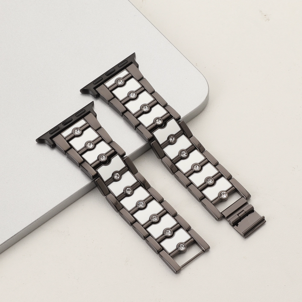 CBIW460 Correa de reloj de metal de aleación de doble color para Apple Watch 38/40/41 mm 42/44/45/49 mm