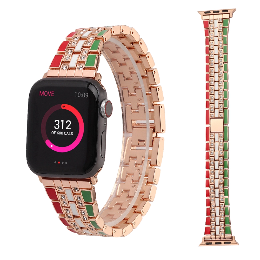Apple Watch Band 41mm 44mm 44mmのためのCBIW461ダイヤモンドメタルウォッチバンド45mm 44mm