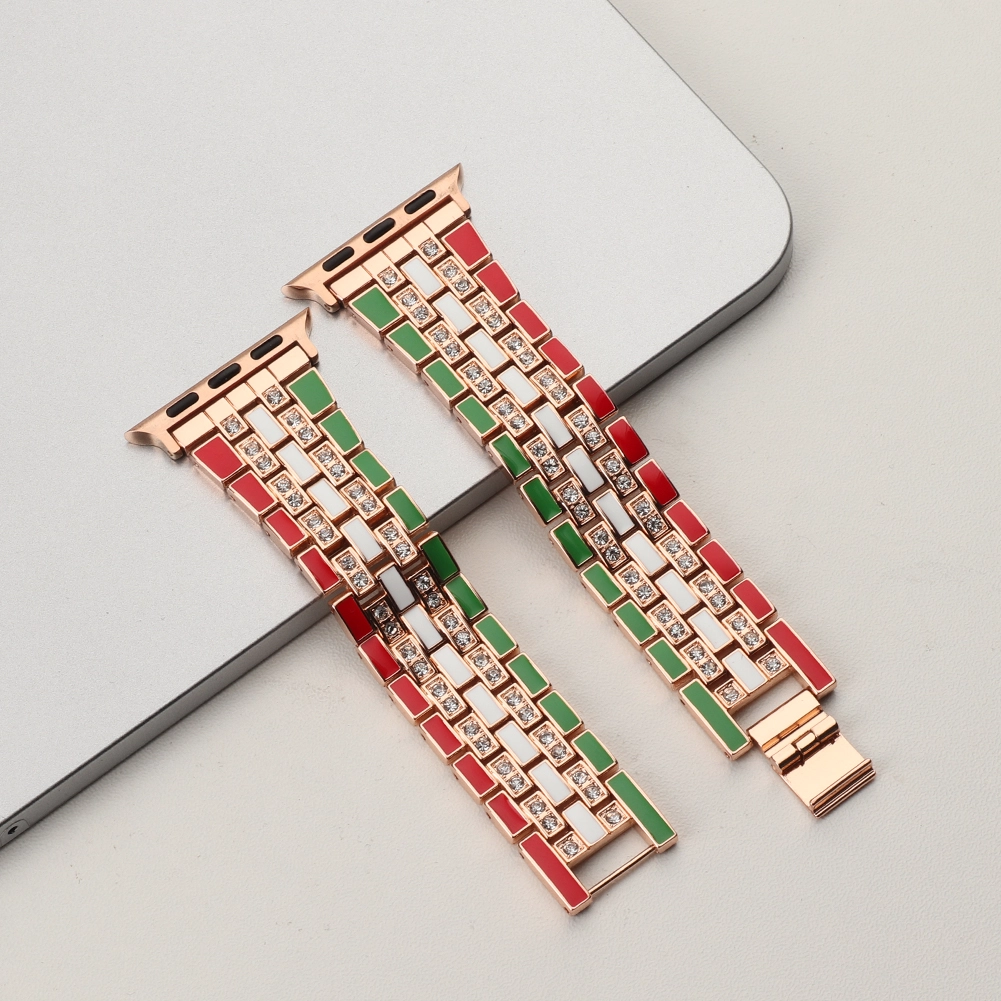 Apple Watch Band 41mm 44mm 44mmのためのCBIW461ダイヤモンドメタルウォッチバンド45mm 44mm