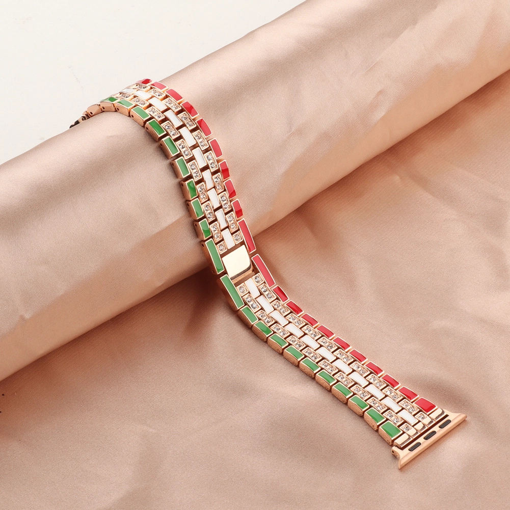 Apple Watch Band 41mm 44mm 44mmのためのCBIW461ダイヤモンドメタルウォッチバンド45mm 44mm