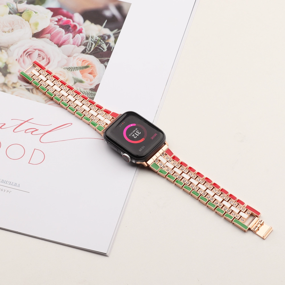 Apple Watch Band 41mm 44mm 44mmのためのCBIW461ダイヤモンドメタルウォッチバンド45mm 44mm
