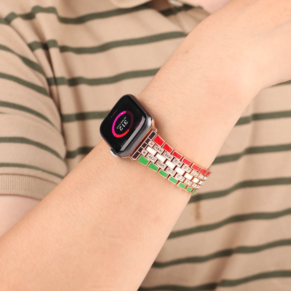 Apple Watch Band 41mm 44mm 44mmのためのCBIW461ダイヤモンドメタルウォッチバンド45mm 44mm