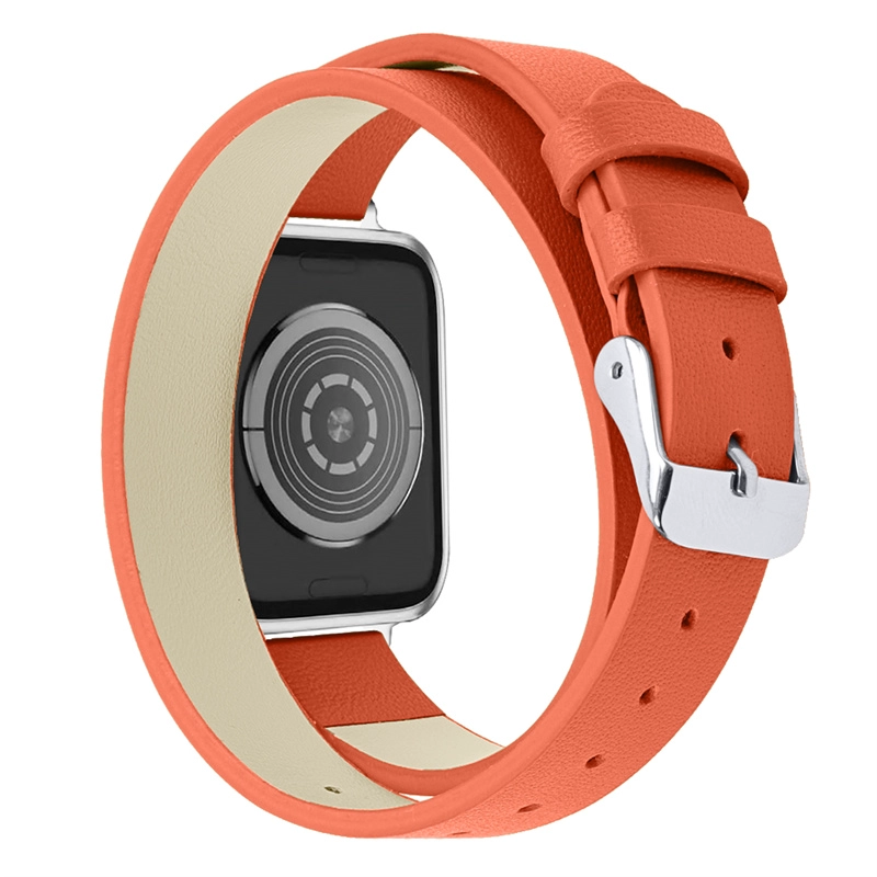 CBIW467 Double Tour Echtes Leder-Uhr-Wickelgurte für Apple-Uhr 38/40/41mm 42/44 / 45mm