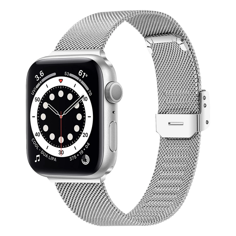 Bandas de reloj de acero inoxidable Milanese Milanese CBIW469 para Apple iWatch 38/40 / 41mm 42/44 / 45mm