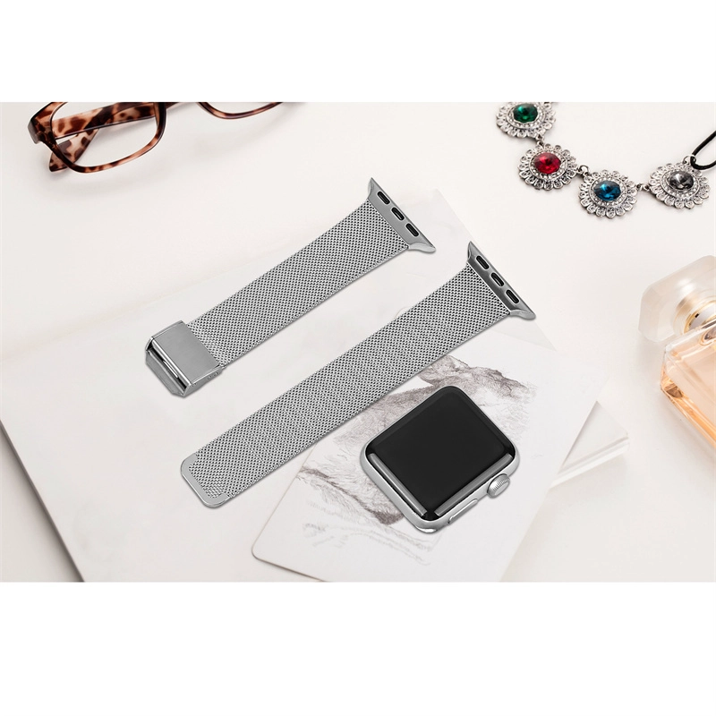 Bandas de reloj de acero inoxidable Milanese Milanese CBIW469 para Apple iWatch 38/40 / 41mm 42/44 / 45mm