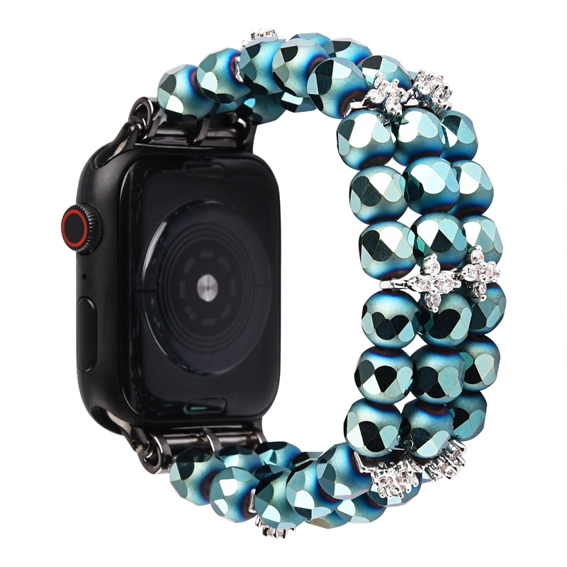 CBIW470 Bling Bling Beads Pulsera de joyería Correa de reloj para Apple Watch 41mm 45mm 40mm 38mm 42mm 44mm