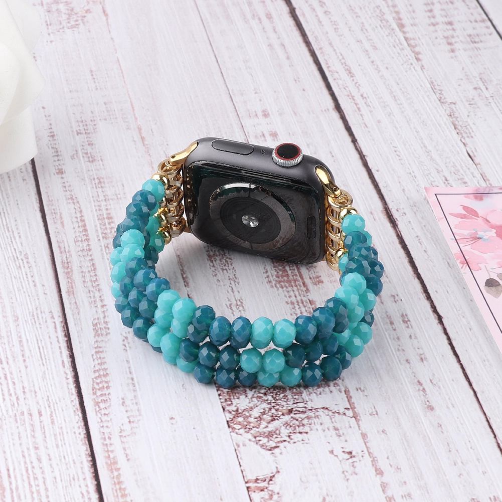 CBIW471 Kristall-Perlen-Armband-Armbanduhr für Apple iWatch Serie 06.05.4.4/3/2 SE