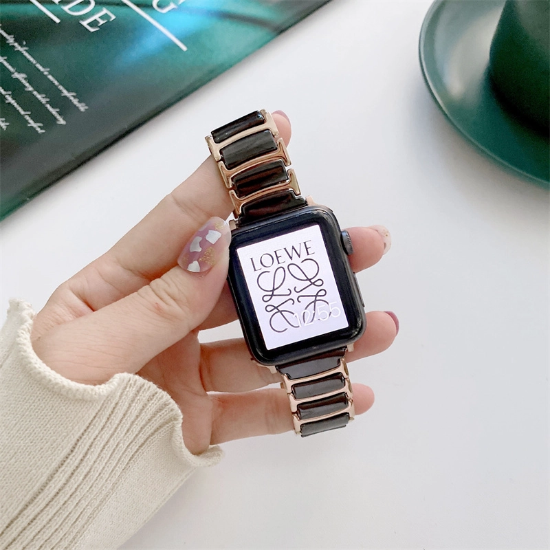 CBIW472 Edelstahl-Keramik-Uhr-Uhr-Band-Strap für Apple Watch 06.05.4.4/3/2/1