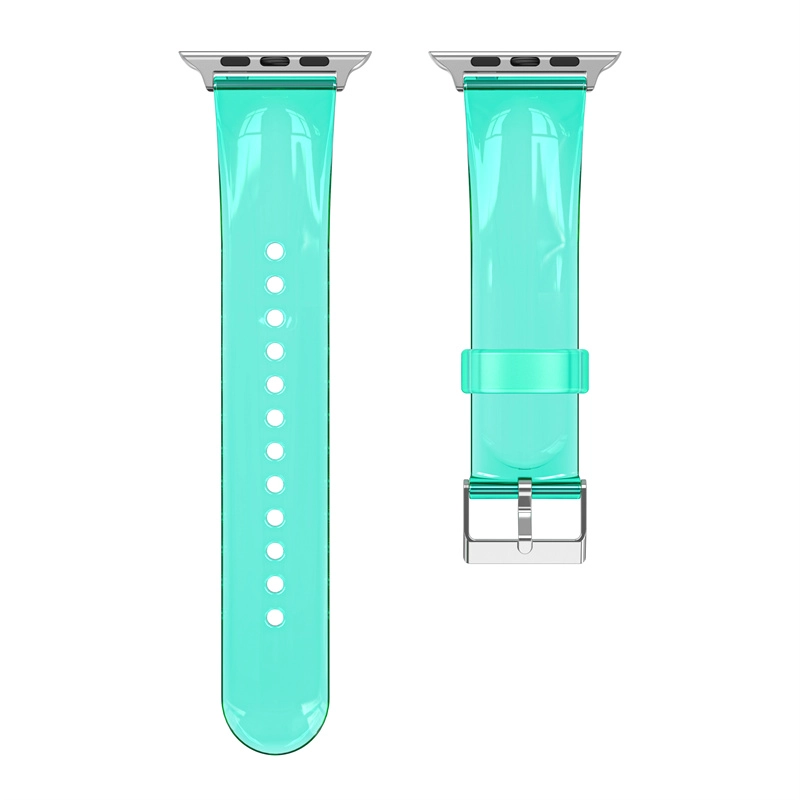 CBIW481 Banda transparente transparente TPU Strap Strap Band para Apple Smart Watch Series 7 6 5 4 3