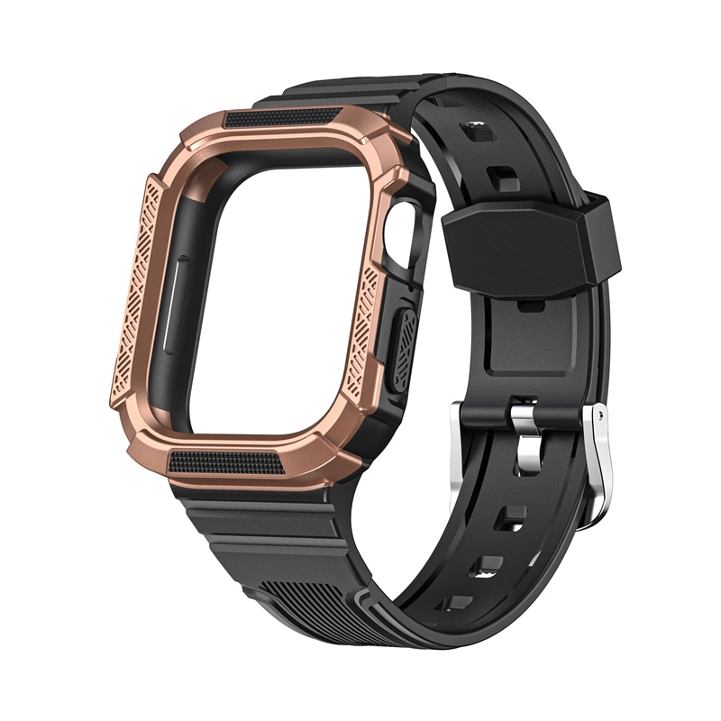 CBIW498 Strap de banda de vigilancia TPU Rugged para Apple Watch Series 7 41 mm de 45 mm estuche y banda