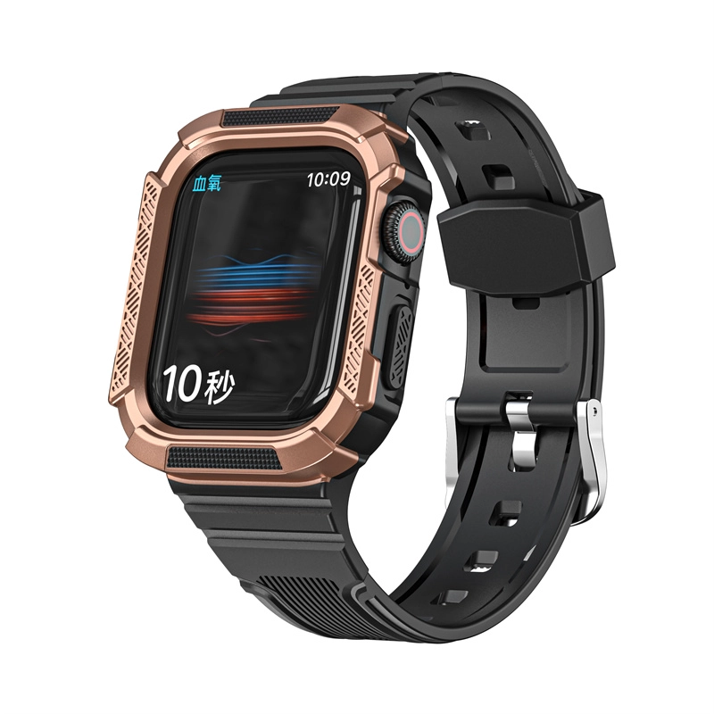 CBIW498 Strap de banda de vigilancia TPU Rugged para Apple Watch Series 7 41 mm de 45 mm estuche y banda