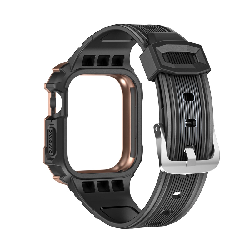 CBIW498 Strap de banda de vigilancia TPU Rugged para Apple Watch Series 7 41 mm de 45 mm estuche y banda