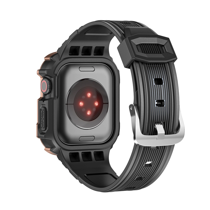 CBIW498 Strap de banda de vigilancia TPU Rugged para Apple Watch Series 7 41 mm de 45 mm estuche y banda