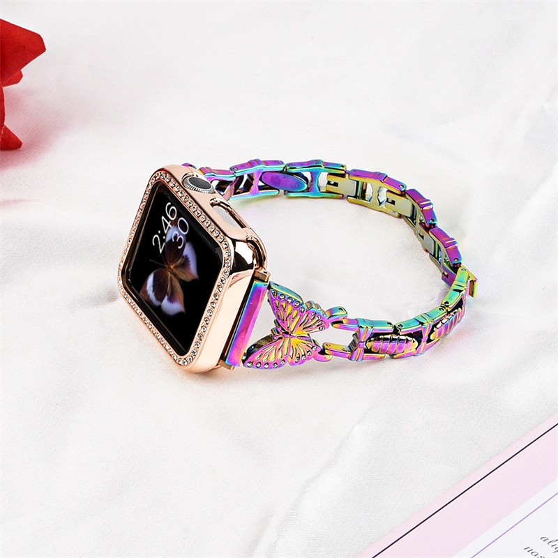 CBIW505 Metal Link Pasek bransoletki dla Apple Watch Band Series 7 SE 6 5 4 3