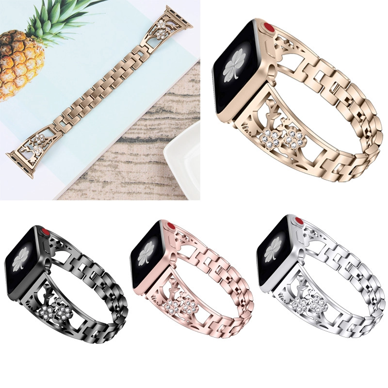 CBIW51 Hollow-out Diamond Metal Watch Band Do Apple Watch